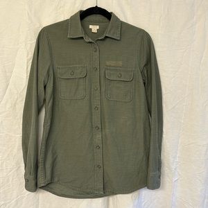 J. Crew Women’s Green Utility Button Down XS